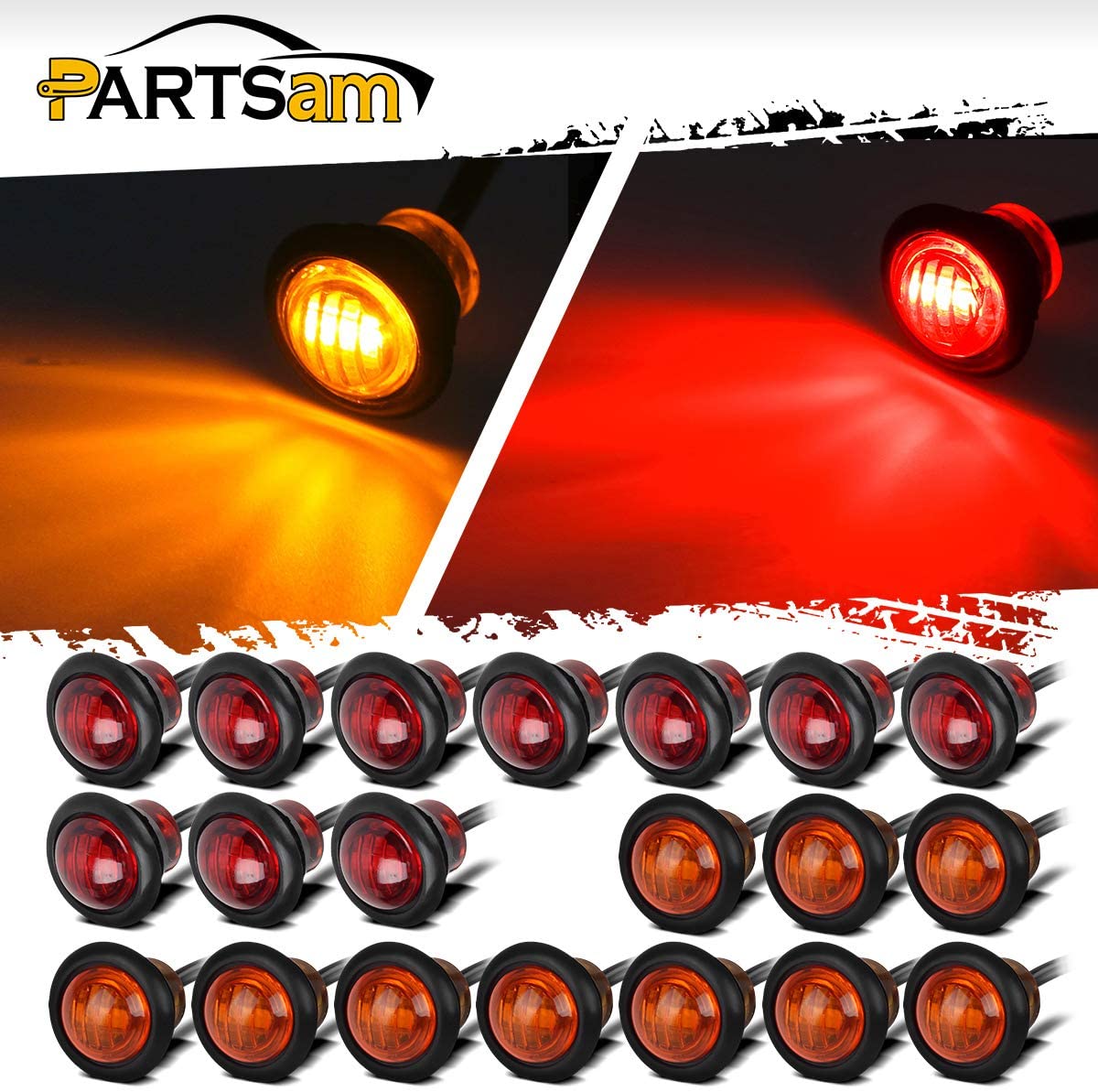 Luz de trabalho LED de 27 Watts, luz de trabalho LED quadrada à prova de água, lâmpada LED de carro de cor azul T10, lâmpada de carro LED interior de cor azul, luz de marcador lateral LED de 3/4 polegadas