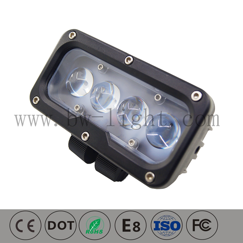 Luz de trabalho LED amarela Cree com lente convexa