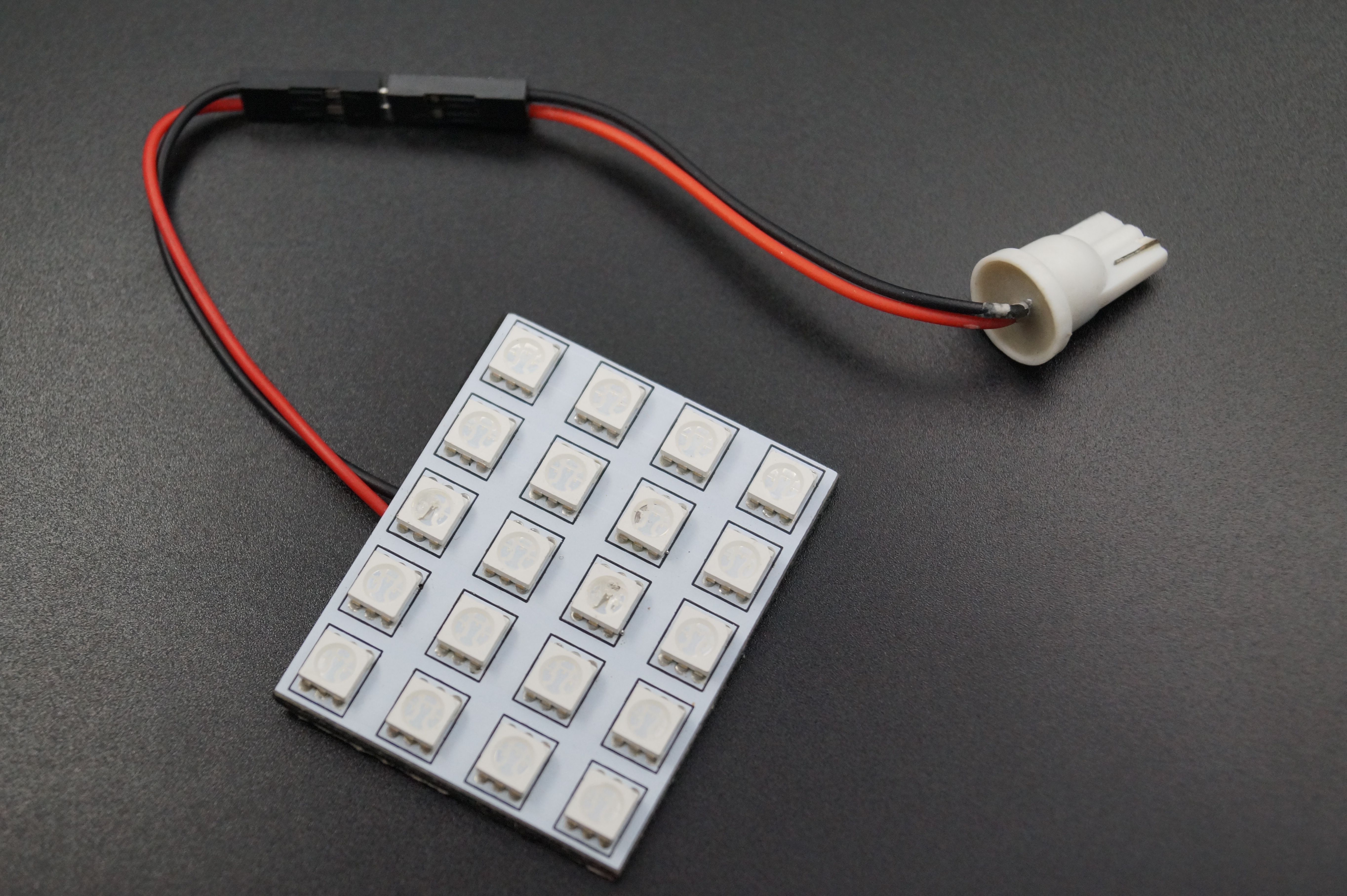 Luz de trabalho LED de 27 Watts, luz de trabalho LED quadrada &agrave; prova de &aacute;gua, l&acirc;mpada LED de carro de cor azul T10, l&acirc;mpada de carro LED interior de cor azul, luz de marcador lateral LED de 3/4 polegadas