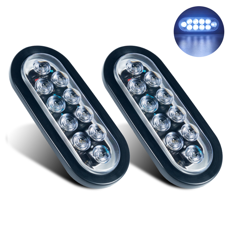 Luz traseira de LED oval âmbar de 6 polegadas 