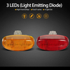 Luz indicadora lateral de LED amarelo de 2 polegadas AC12V