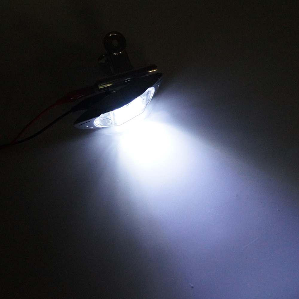 Luz de marcador de mini -LED branco com moldura cromada 