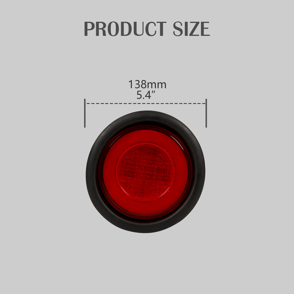 Luzes traseiras de trailer de LED redondos de 4 '' de 4 '' de polegada com plugue 