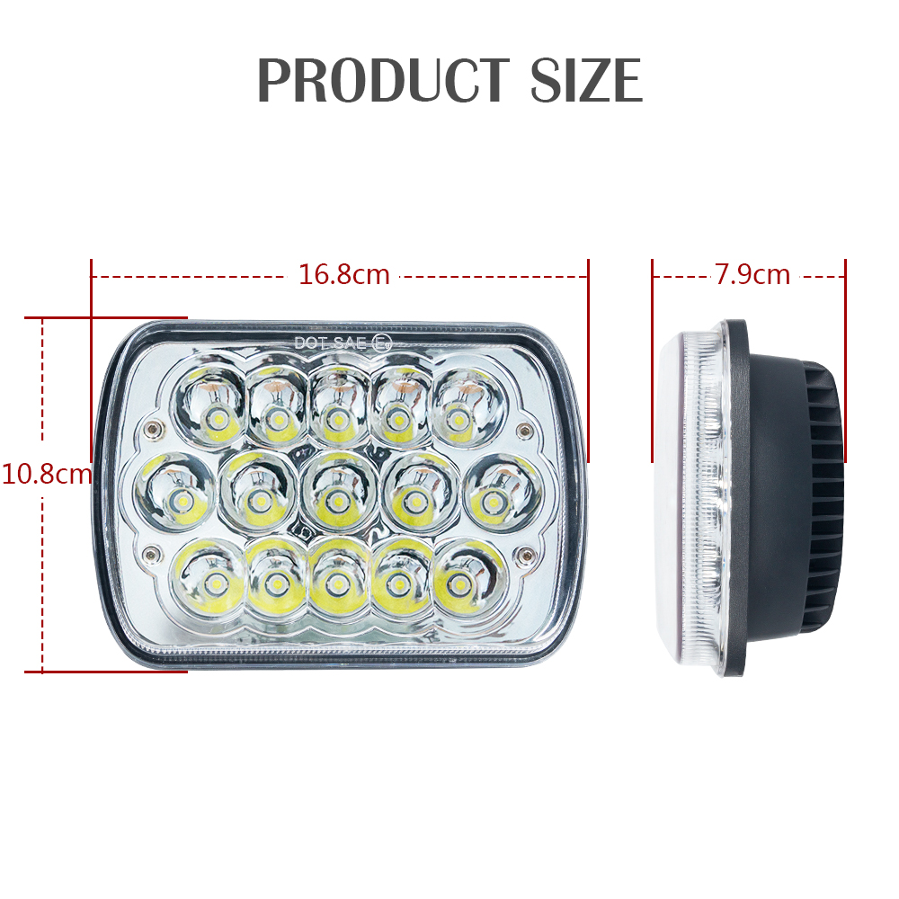 6 "Inch 45W Retângulo LED LUZ