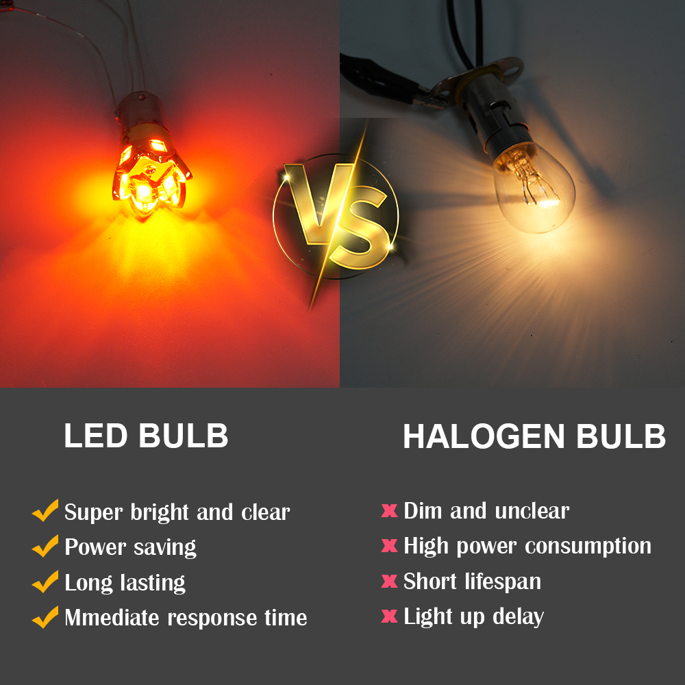 NOVAS 1157 1156 LED BULS REVISING BULS com luminescência lateral dupla