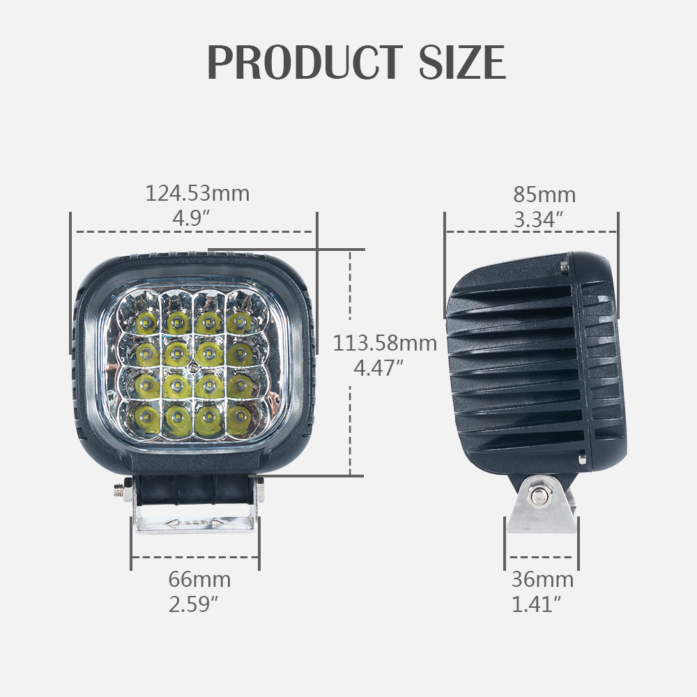 Trabalho de LED de 5 polegadas branco, dirigindo luz para caminh&otilde;es do fabricante da China