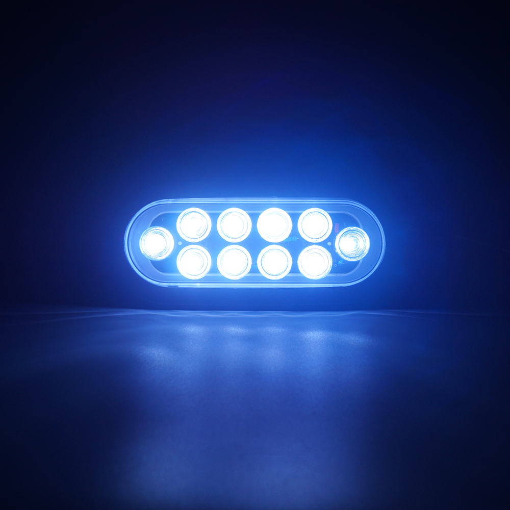 Luz traseira de LED oval âmbar de 6 polegadas 