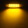 Amarelo | retangular | luzes de liberação do marcador de LED com cromo/ferro inoxidável para carro