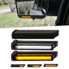 Ford F150 Expedição LED Flash e DRL lateral espelho retrovisor Turn Sinais de corrida Luzes de corrida (lente defumada)