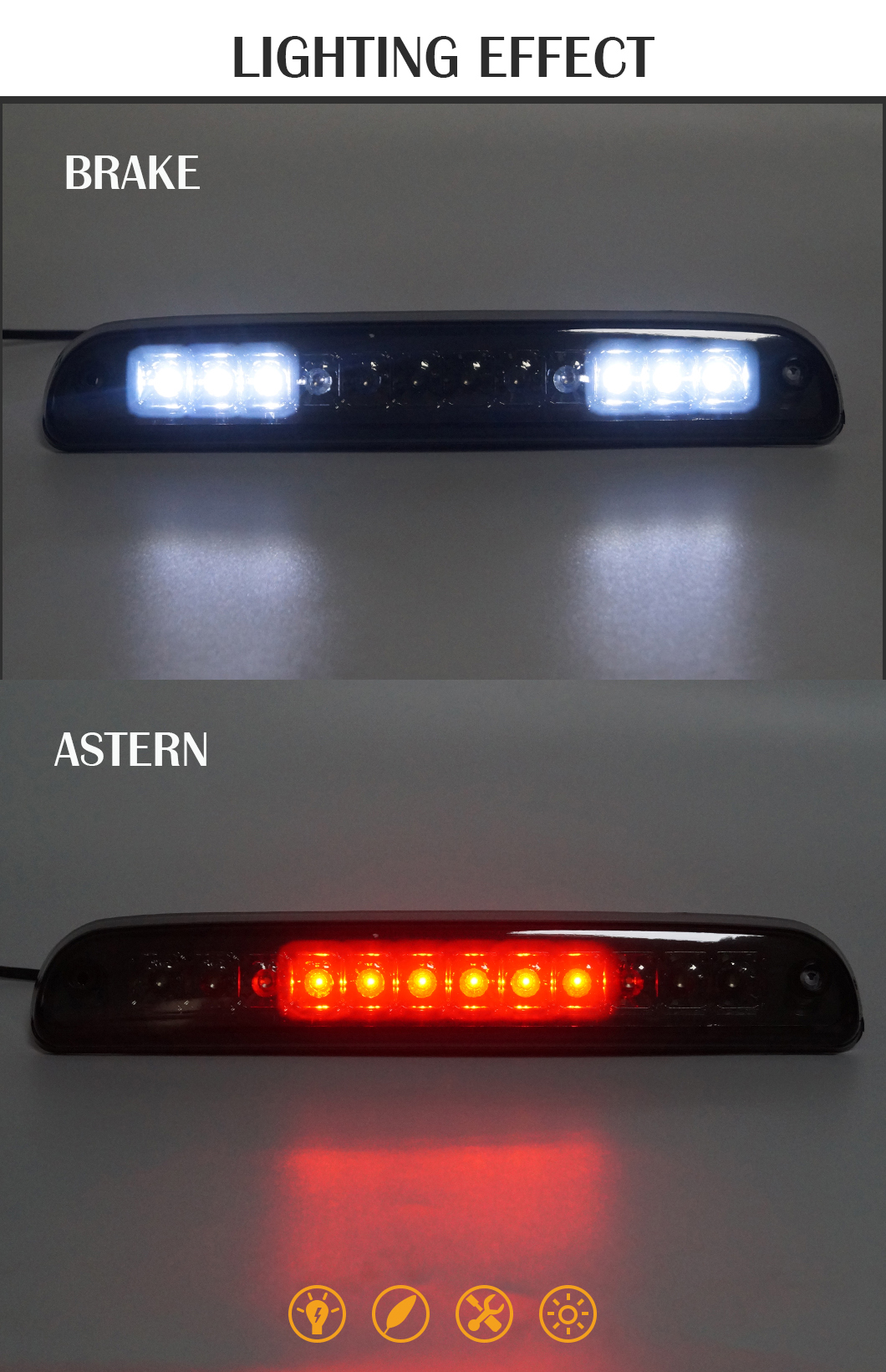 F250H ​​MONTULAR TERCEIRA LUZES DE FREIO GX-012WR05SY