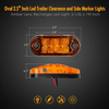 Lâmpada marcadora lateral de apuramento oval de 2,5 "Trailer Luzes de carro marcadoras laterais LED