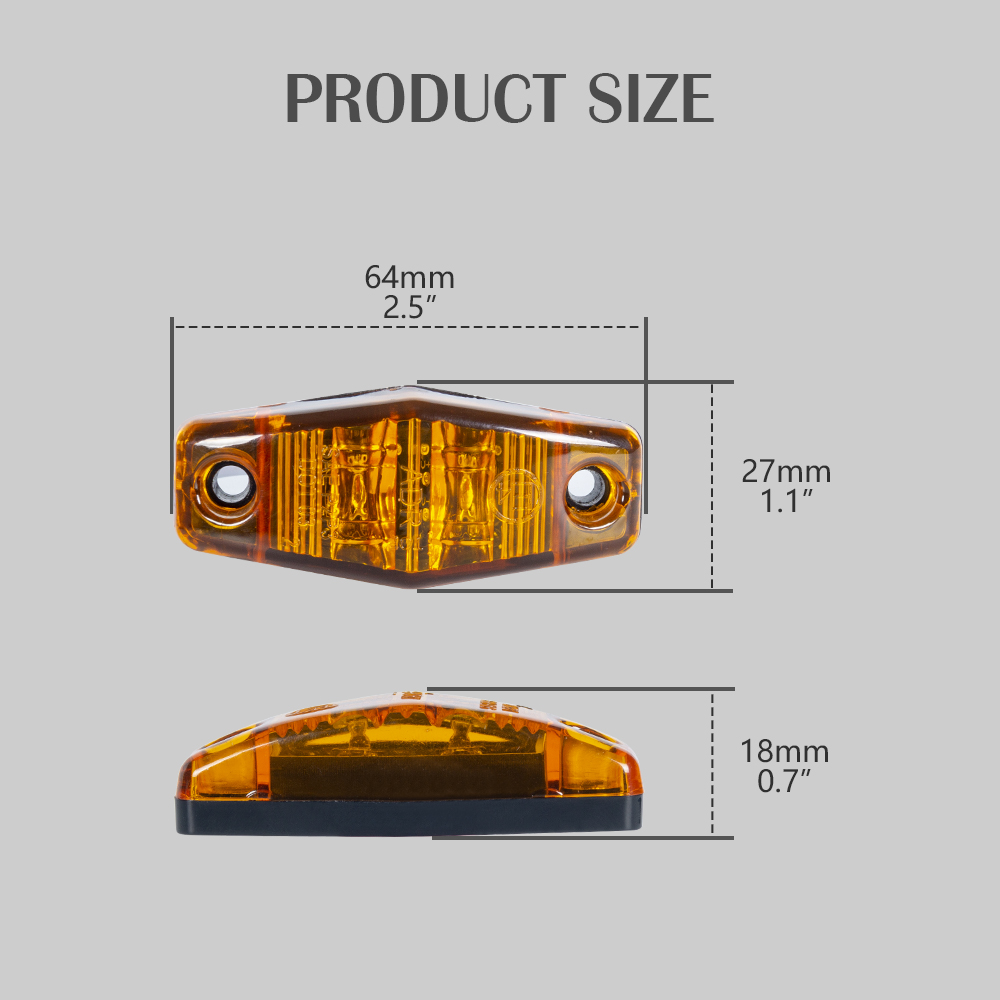 Amber LED lateral Luzes marcadores