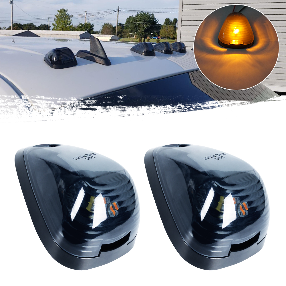 Luz do telhado da cabine LED Ford, luz &acirc;mbar do telhado de cabine LED, luzes do marcador de cabine de cabine LED, luzes de cabine de cabine super servi&ccedil;o, luzes de cabine de cabine de cabine de t&aacute;buas &acirc;mbar luzes do telhado de cabine com lente de fuma&ccedil;a preta para picapes de super servi&ccedil;o FORD SUV SUV para 1999-2016 FORD F-150 F-150 F-350 F-450 F-550-650 F-750