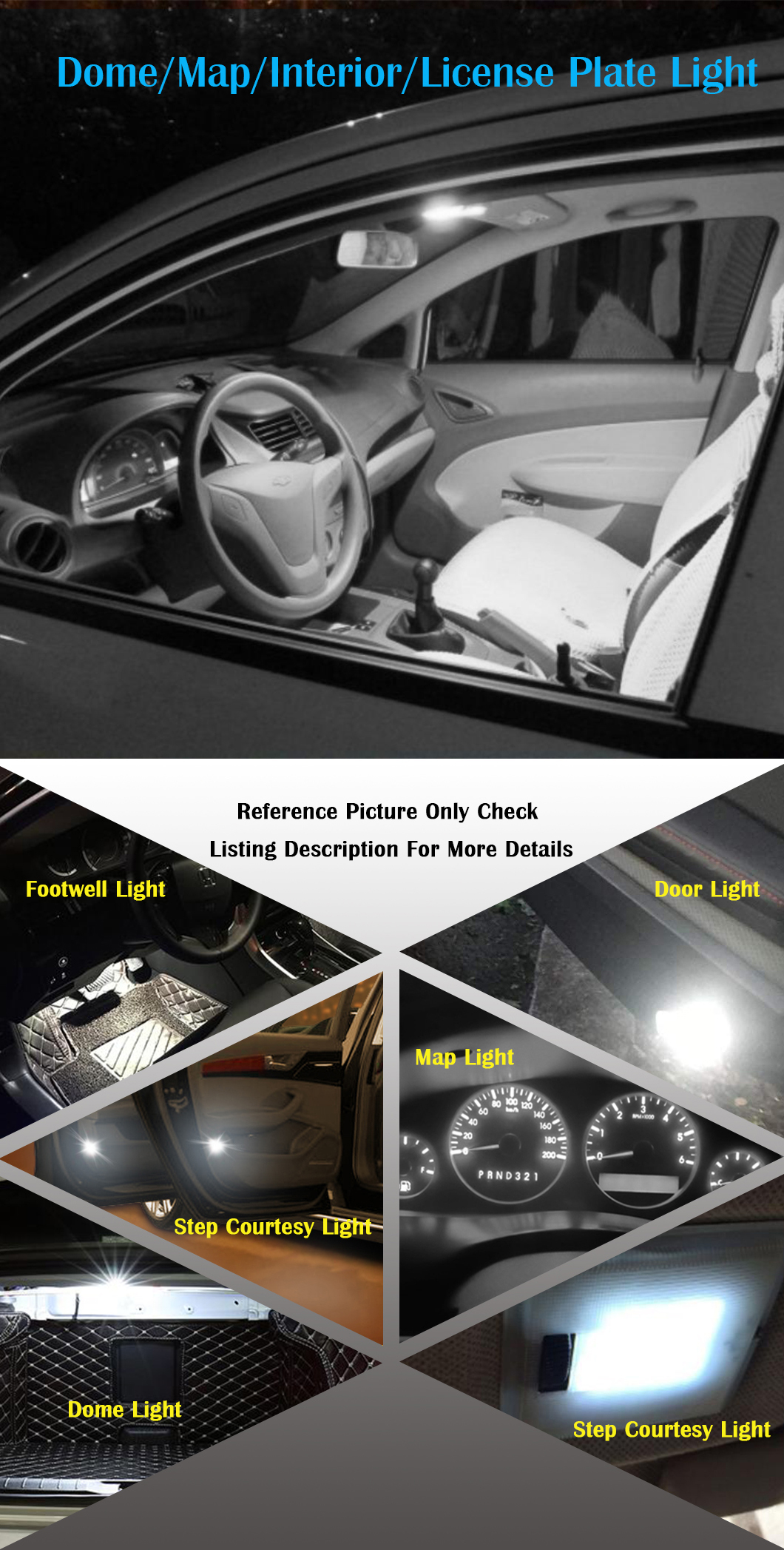  Luz de carro LED de l&acirc;mpada