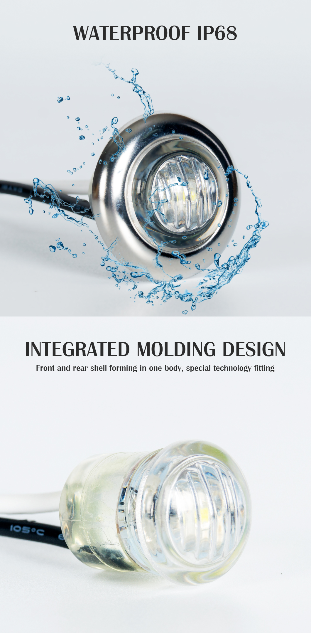 Luzes de carro LED de 3/4 polegadas