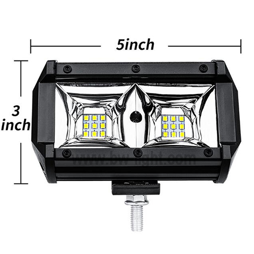 Barra de luz de trabalho conduzida por feixe focal de 54 W e 5 "