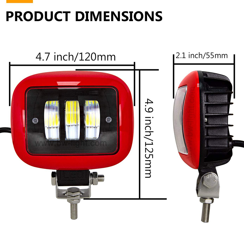 30 W Cree Chip Vermelho LED Barra de Luz de Trabalho para ATV