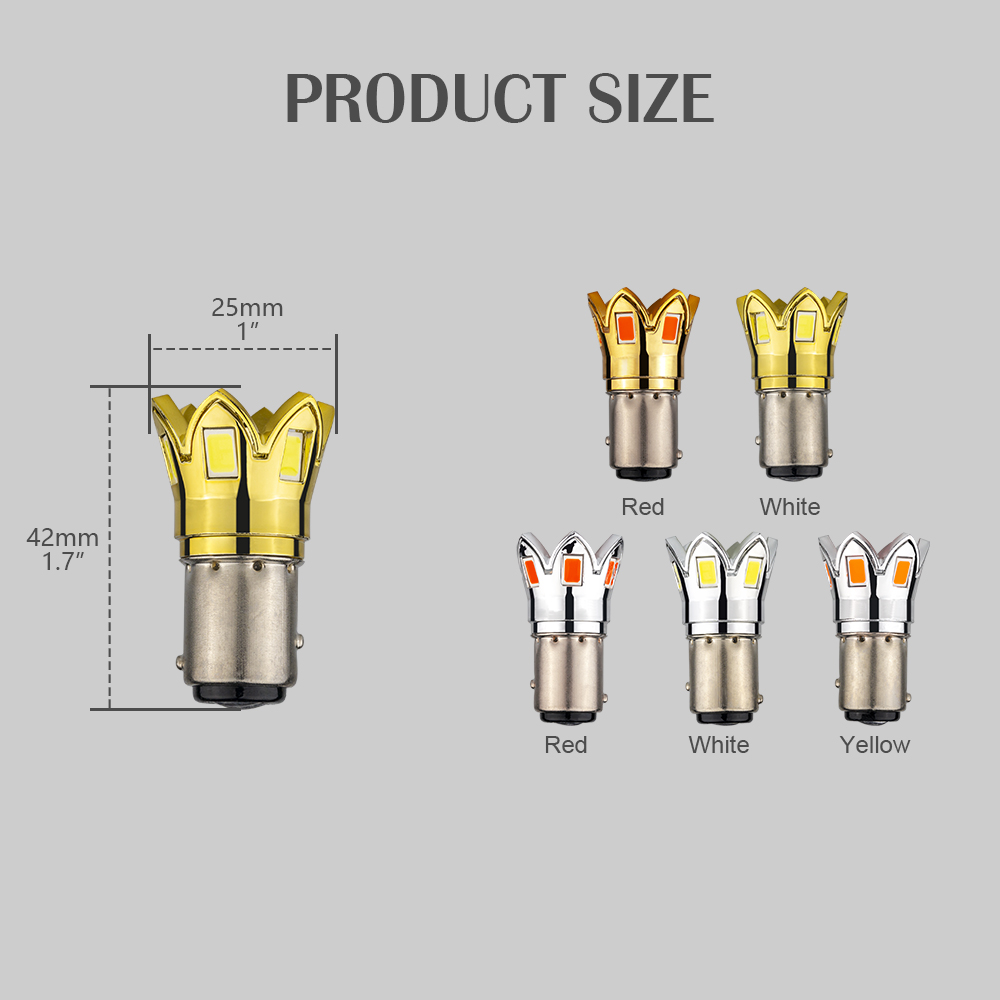 NOVAS 1157 1156 LED BULS REVISING BULS com luminescência lateral dupla