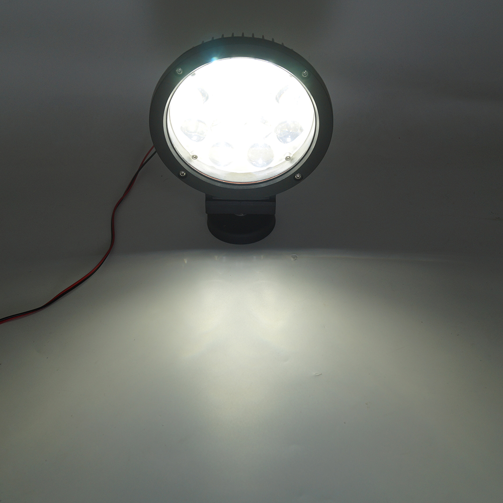 Luz de trabalho LED redondo branco para tratores