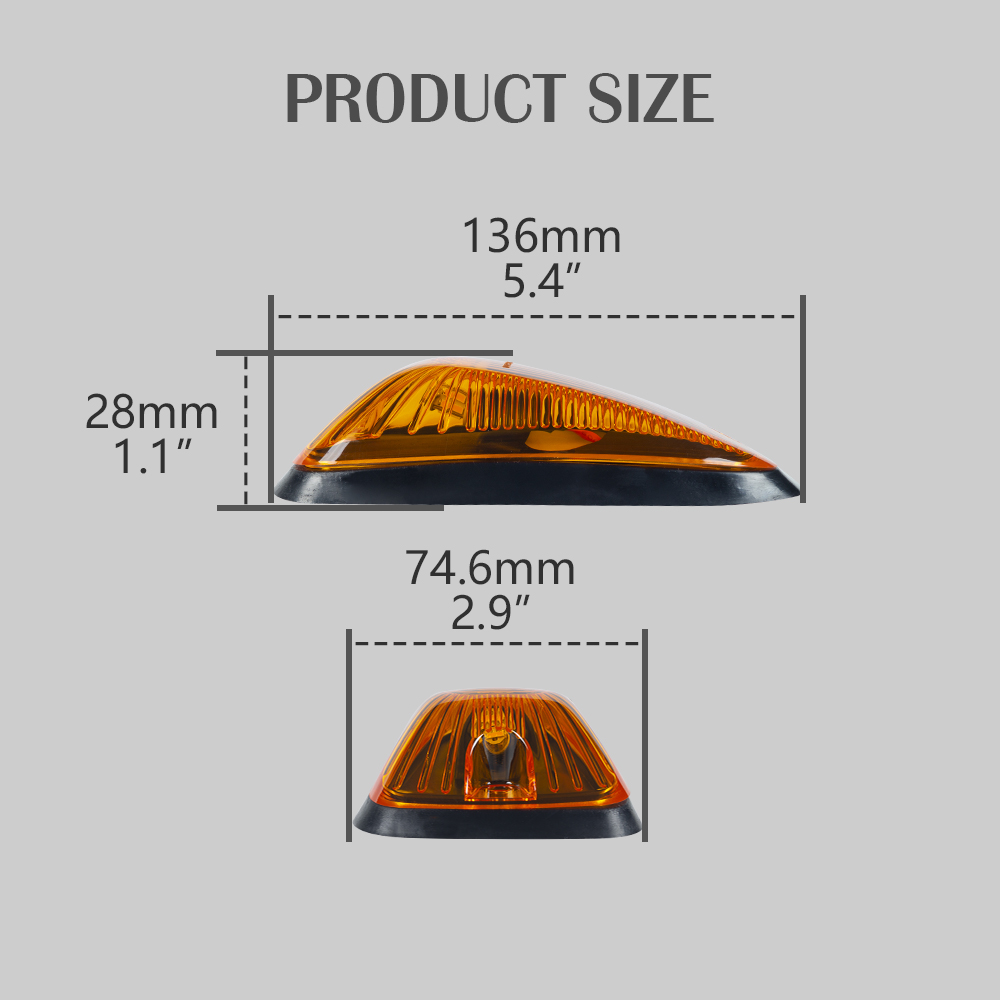 Amber Led Cab Roof Marker Luzes de corrida para Chevrolet e GMC