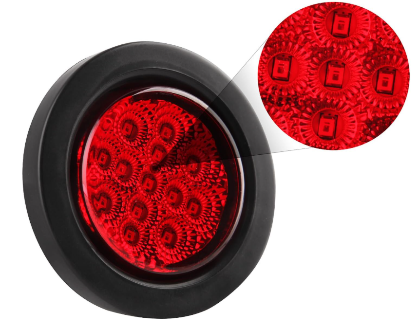 Luz marcadora lateral LED 12V, luz marcadora lateral LED &agrave; prova d'&aacute;gua, luz marcadora lateral LED &agrave; prova d'&aacute;gua, luz marcadora lateral LED imperme&aacute;vel de 2,5 polegadas, luz marcadora lateral LED DC12V para carro