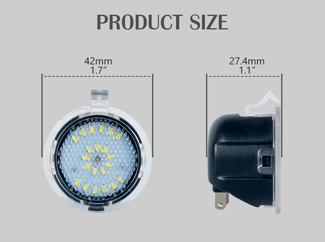 Luzes retrovisoras de espelho LED branco, Luzes retrovisoras de espelho LED de po&ccedil;a, Luzes retrovisoras de po&ccedil;a de espelho lateral LED Toyota, Luz de retrovisor de po&ccedil;a de espelho lateral LED Tundra, Luz de retrovisor de espelho lateral LED Sequoia