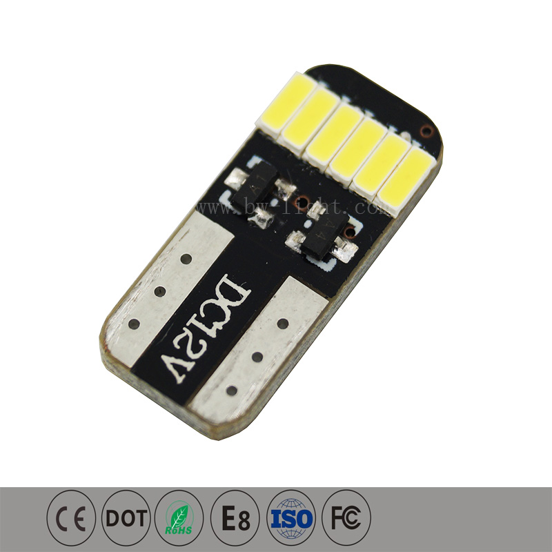 Lâmpada led para carro azul Wedge T10