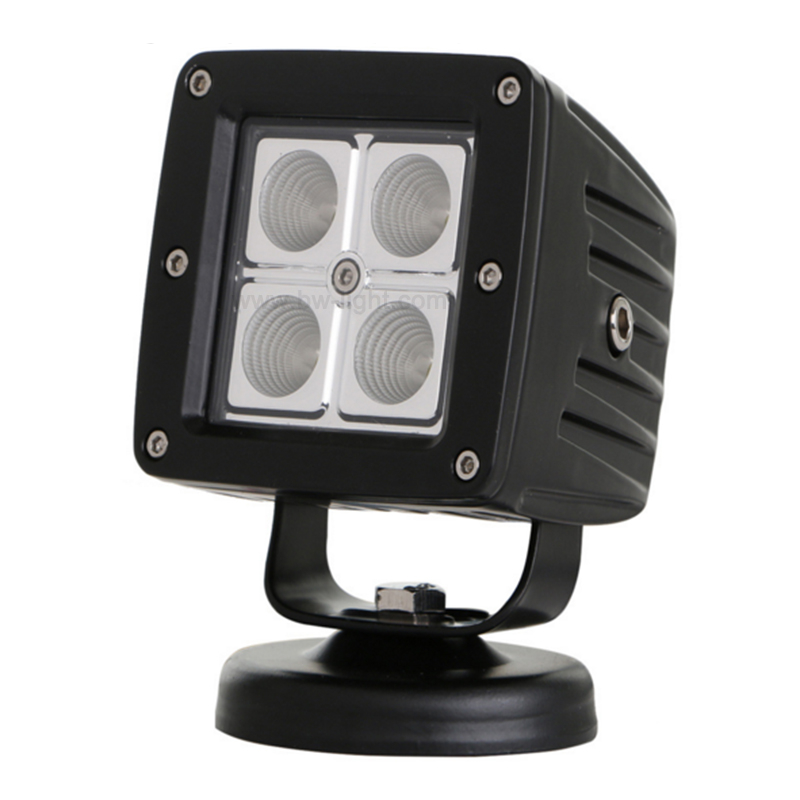 Luz de trabalho led quadrada amarela 12 w