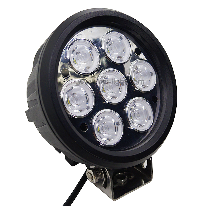 Luz de trabalho LED redonda de longo alcance 70 w