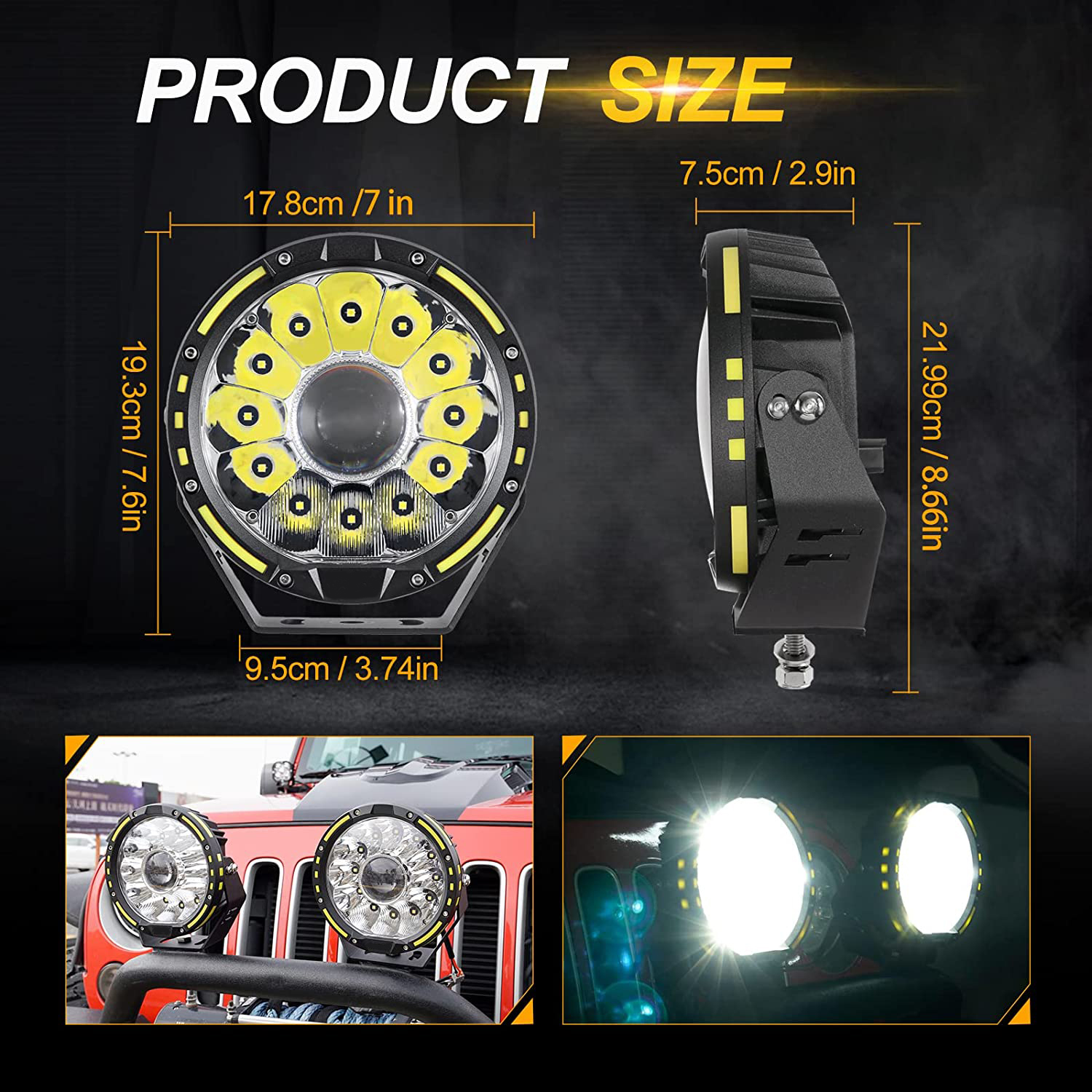 7 polegadas Offroad LED dirigindo luz de trabalho