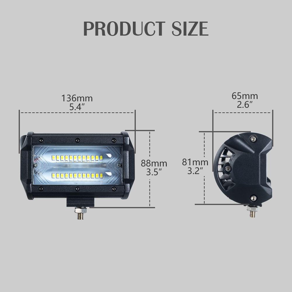 72W Ret&acirc;ngulo Spot LED LED Light Light Lights do fabricante da China 
