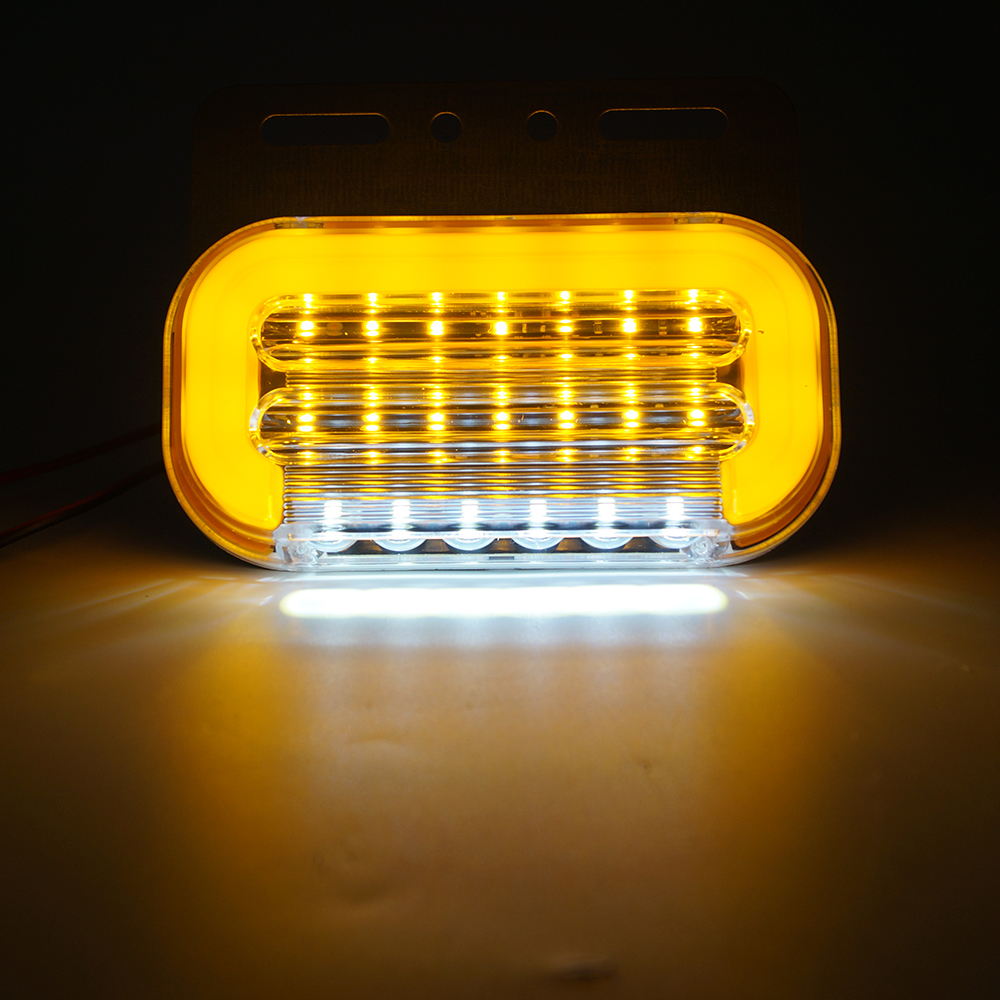 24V Amber Semi Truck Cargo Trailer Van LED LIDADE MULTION FUNÇÃO LUZES