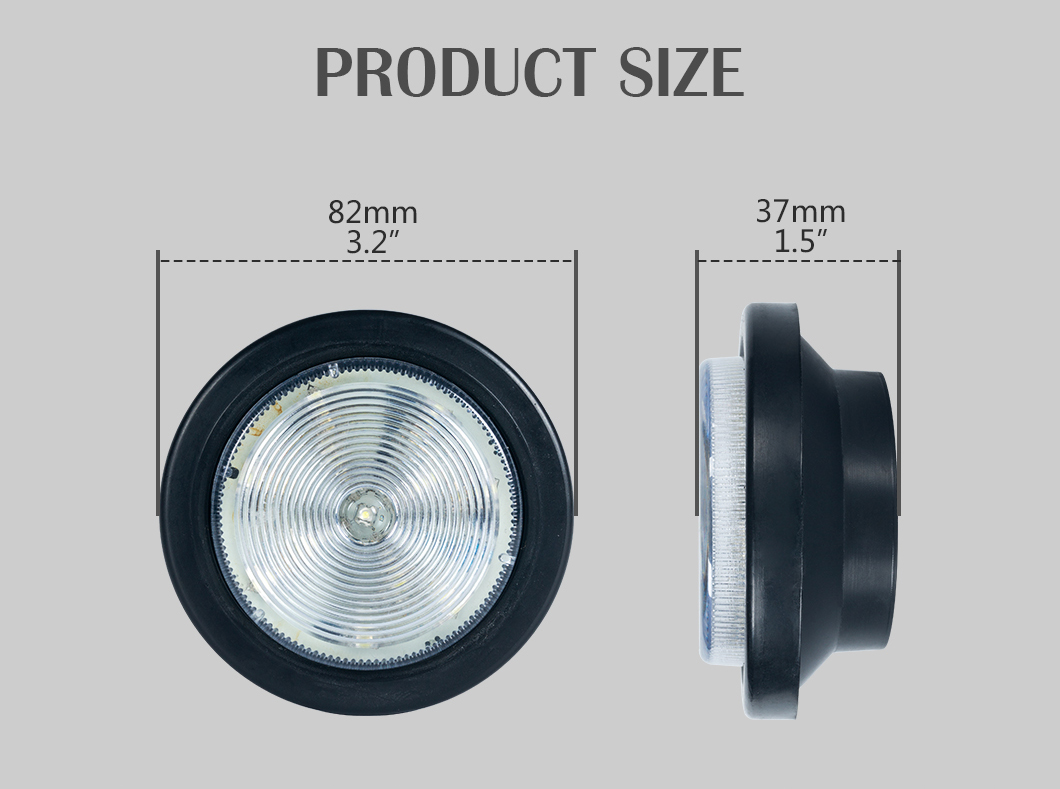 Luzes laterais do marcador de folga do LED &agrave; prova d'&aacute;gua, luzes laterais de folga do LED redondo, luzes laterais do marcador de libera&ccedil;&atilde;o do LED de reboque, luzes laterais de folga do LED &agrave; prova d'&aacute;gua, luzes laterais de folga, luz de folga do reboque &agrave; prova d'&aacute;gua