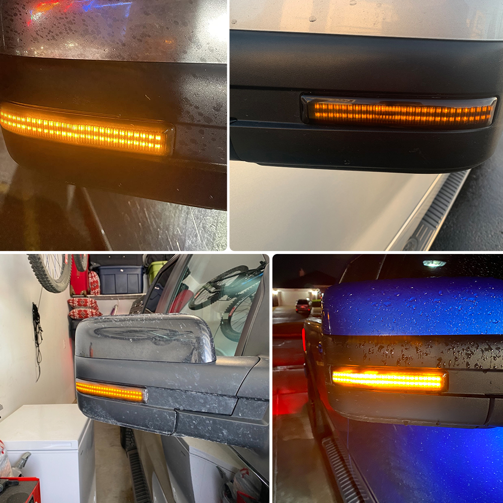 FORD LENS LENTED LED Turn Signal Rearvie Mirror Light With Flash Model