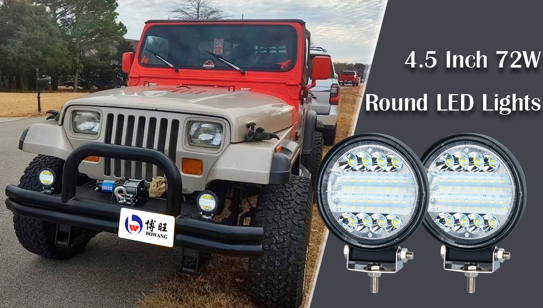 Luz de trabalho LED de 4 polegadas 72W 4 