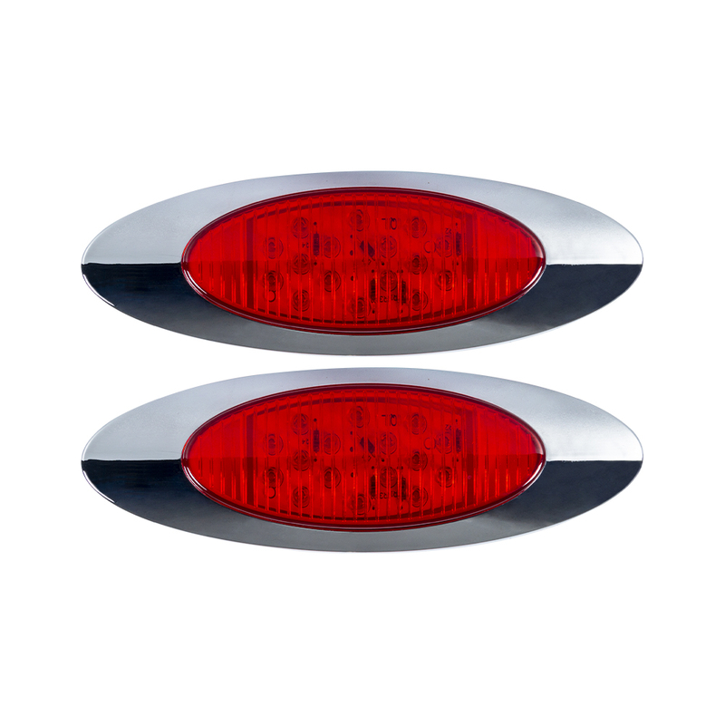 Vermelho | oval | Luzes do marcador lateral do LED |